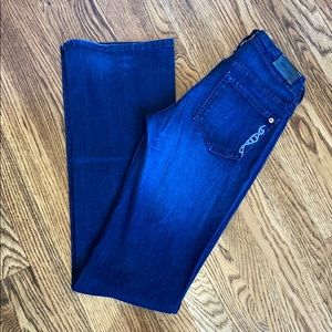 Genetic Denim Dark-wash Low Rise Flare Jeans